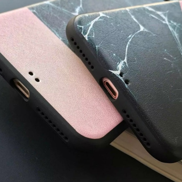 NEW iPhone 7/8/7+/8+ Geometric Soft Marble Case - Picture 4 of 5